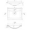 KAST Femida  Раковина на стільницю 595*475*145 мм, біла