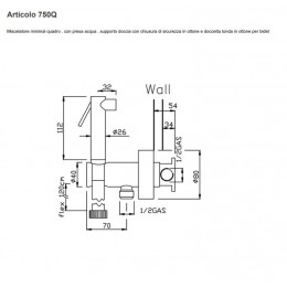 GABOLI LUXURY Змішувач прихованого монтажу з гігієнічним душем, прогресивний картридж 750Q